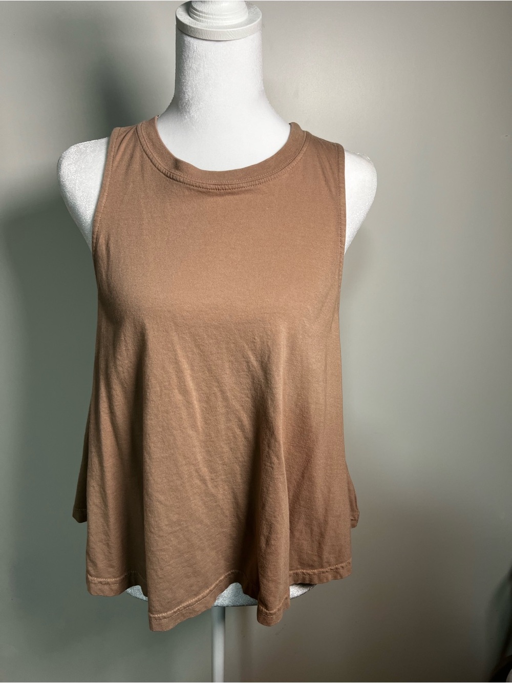 By Together Sleeveless Swing Tank Top - Tan Brown